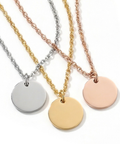 Personalized 1, 2, 3 Circle Bar Pendant Necklace