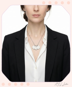 Personalized 1, 2, 3 Circle Bar Pendant Necklace