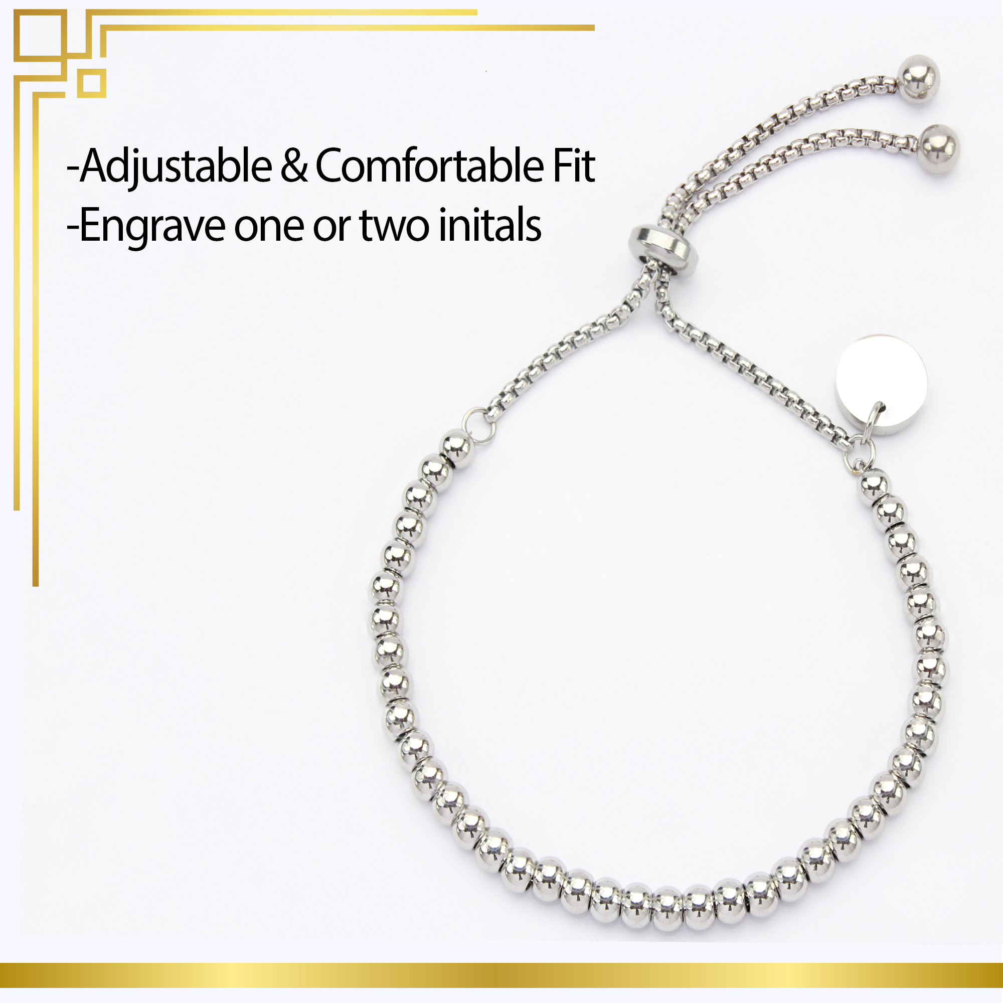 Personalised Beaded Bracelet for Women