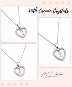 Personalized Heart Initial Pendant Necklace