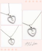 Personalized Heart Initial Pendant Necklace