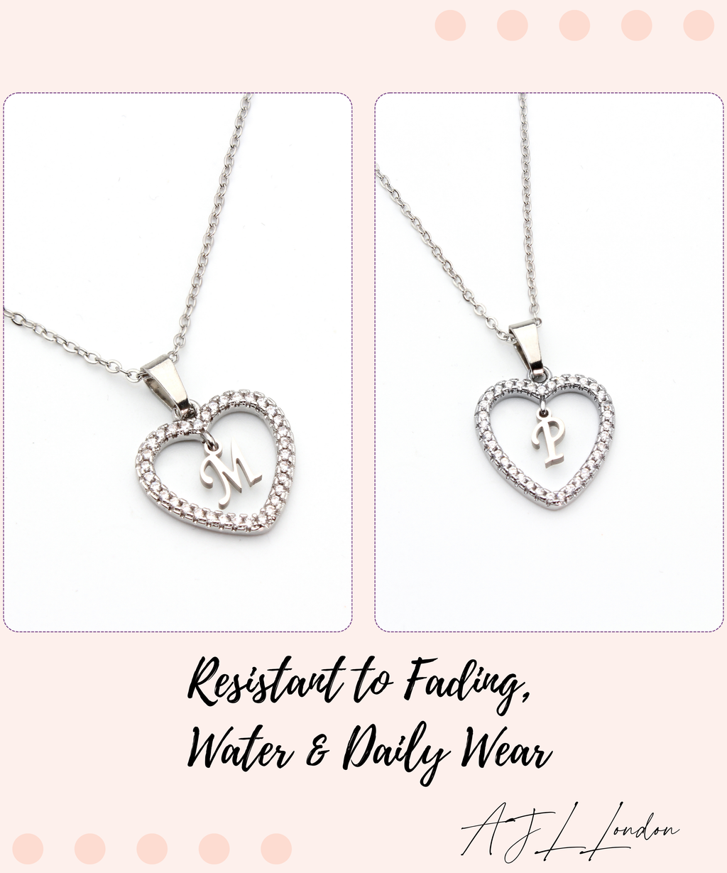 Personalized Heart Initial Pendant Necklace