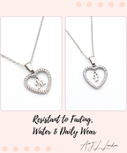 Personalized Heart Initial Pendant Necklace