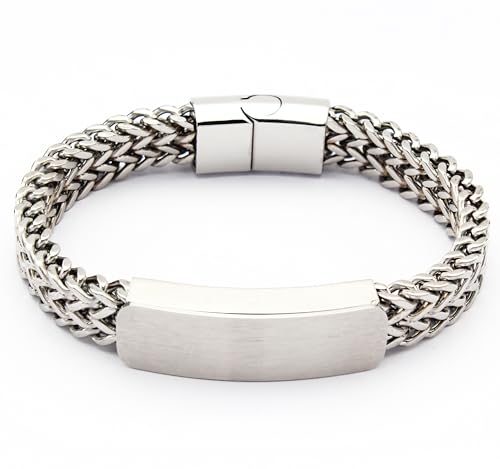 AJ LONDON™ MENS Identity Bracelet ENGRAVED PERSONALISED FREE, Gift Boxed