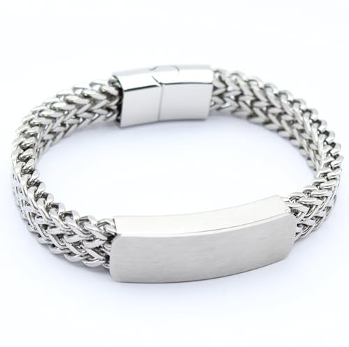 AJ LONDON™ MENS Identity Bracelet ENGRAVED PERSONALISED FREE, Gift Boxed
