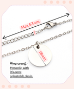 Personalized 1, 2, 3 Circle Bar Pendant Necklace