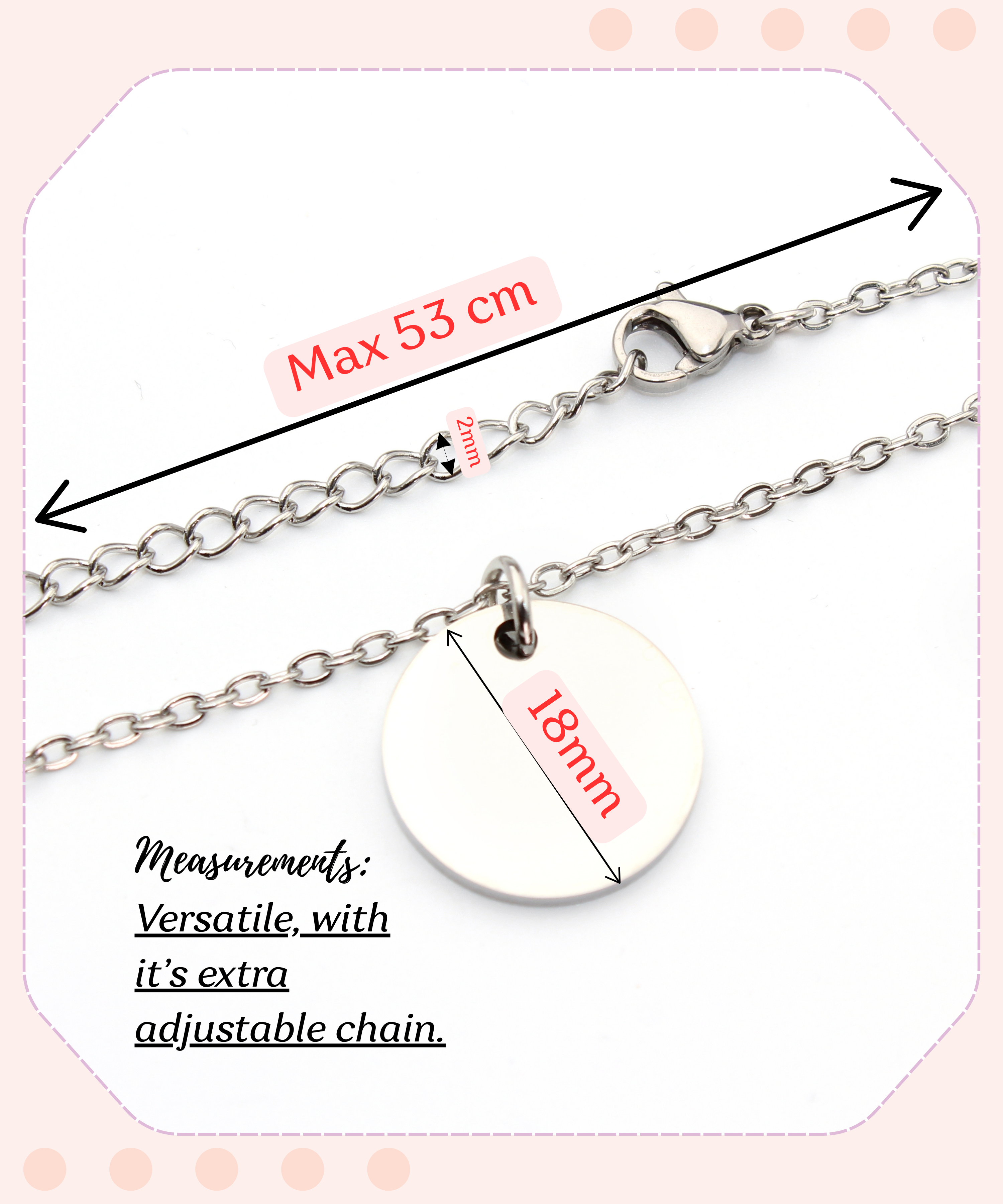 Personalized 1, 2, 3 Circle Bar Pendant Necklace