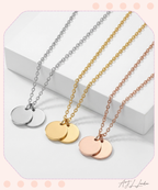 Personalized 1, 2, 3 Circle Bar Pendant Necklace