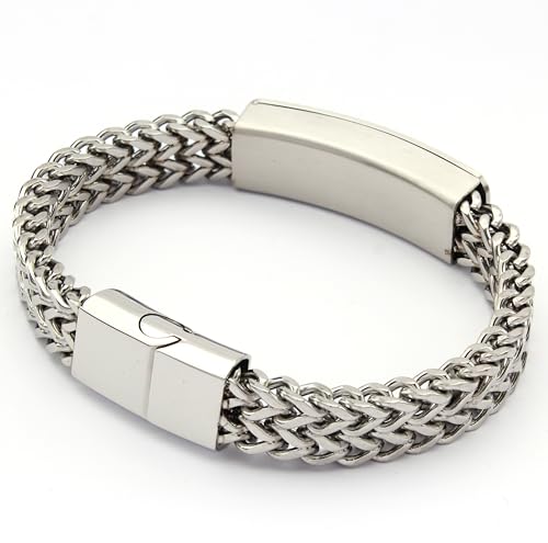 AJ LONDON™ MENS Identity Bracelet ENGRAVED PERSONALISED FREE, Gift Boxed