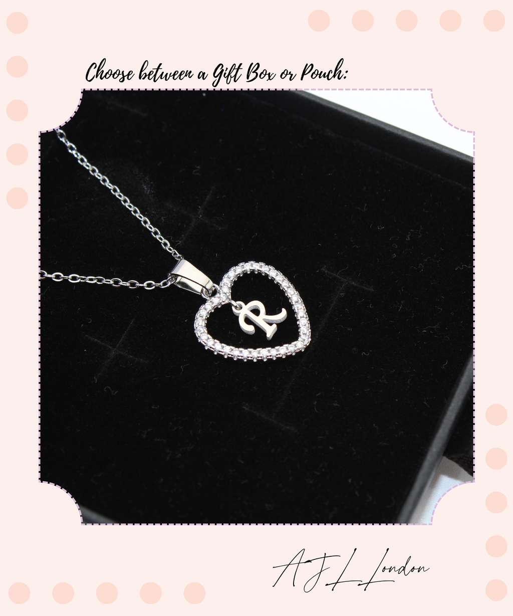 Personalized Heart Initial Pendant Necklace