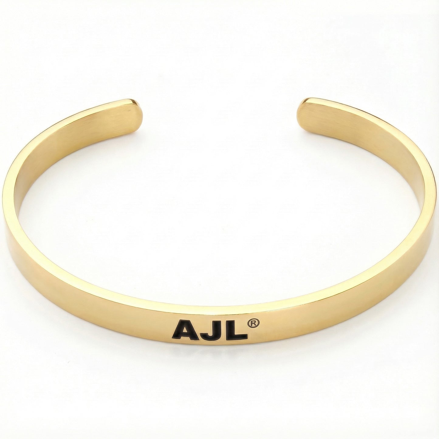 AJ LONDON Personalised Engraved Bracelet Cuff Bangle with Any Text/Name
