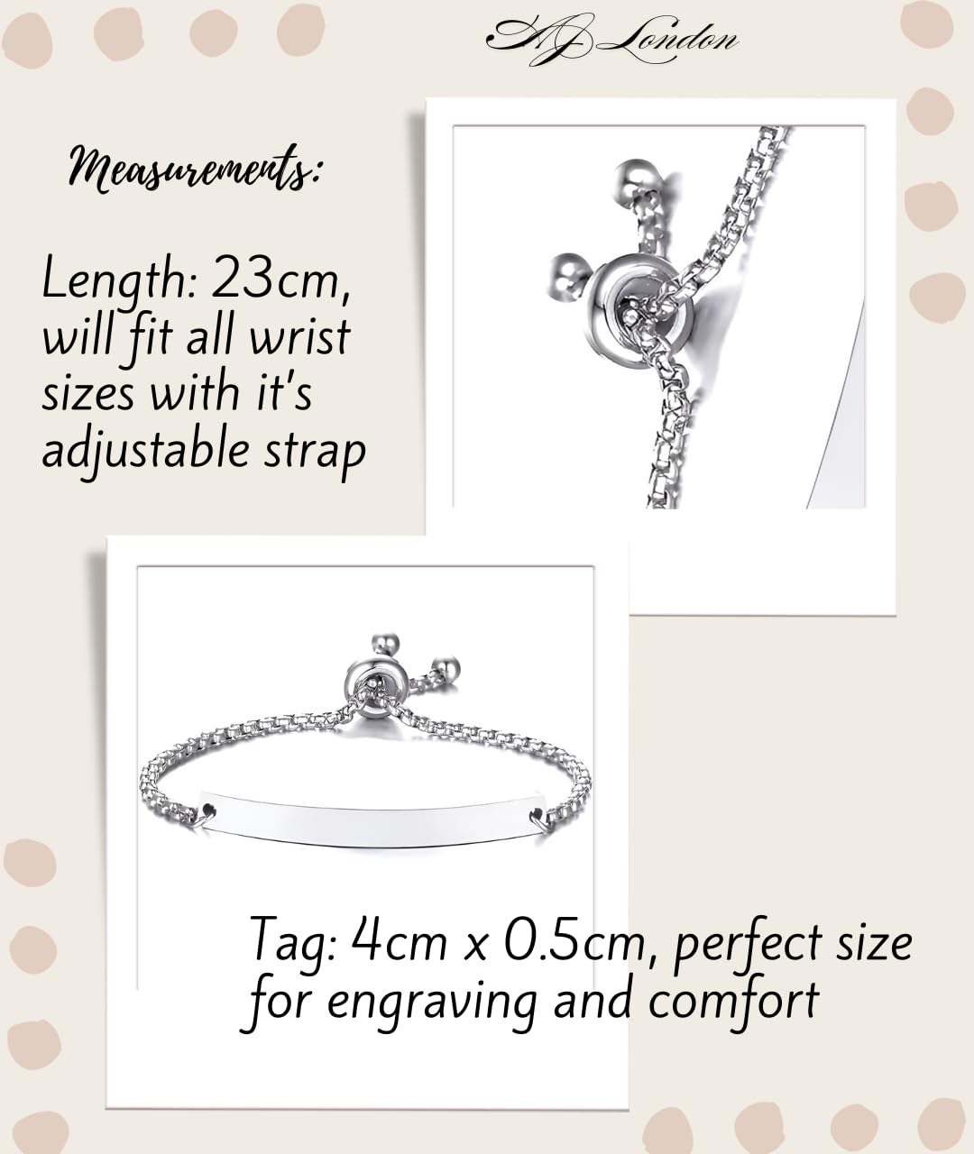 AJ LONDON™ Personalised Birthstone Bracelets Gift for Birthday Friendship Mum Auntie Sister 18th 21th 30th 40th 50th 60th 16th 13th Her Women Girl Best Friend